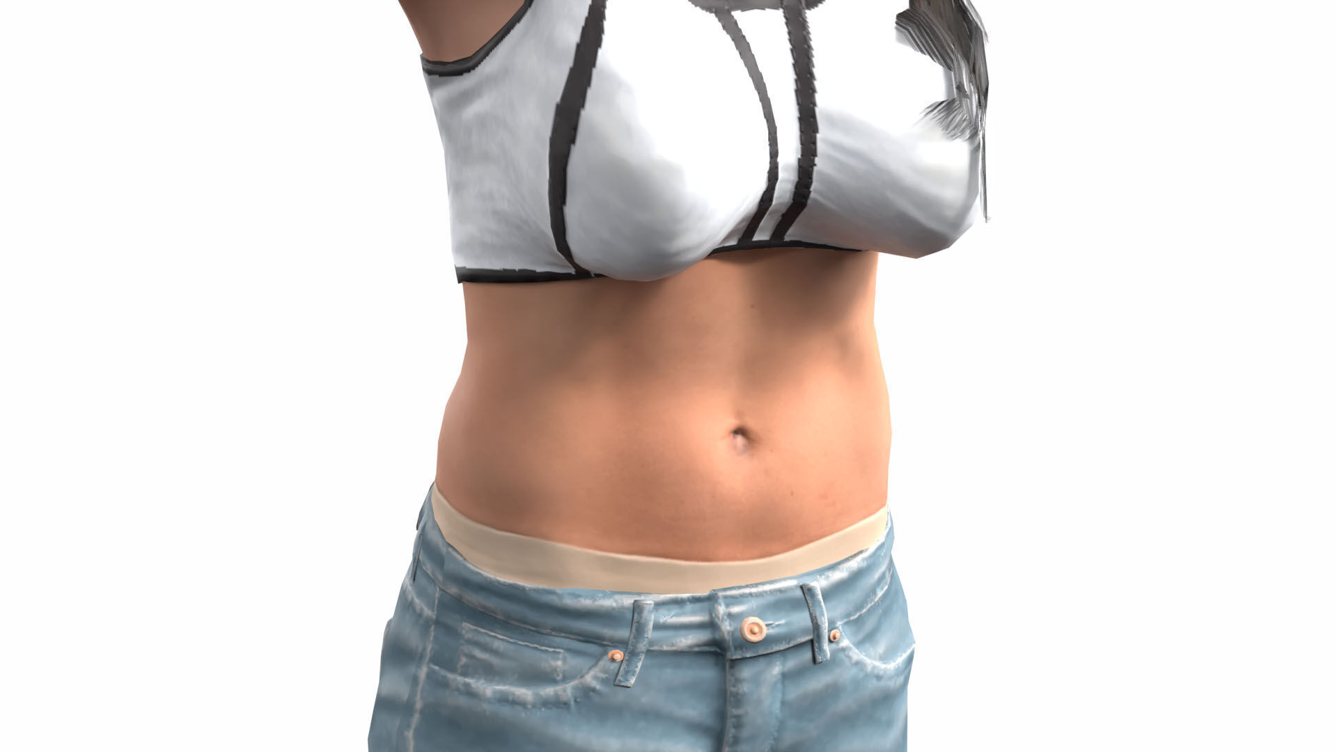 Mi Reina Female Character Low-poly 3D model_5