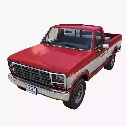 Pickup truck Low-poly 3D model