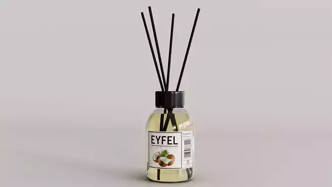 Eyfel Perfume Reed Diffuser Coconut Low-poly 3D model