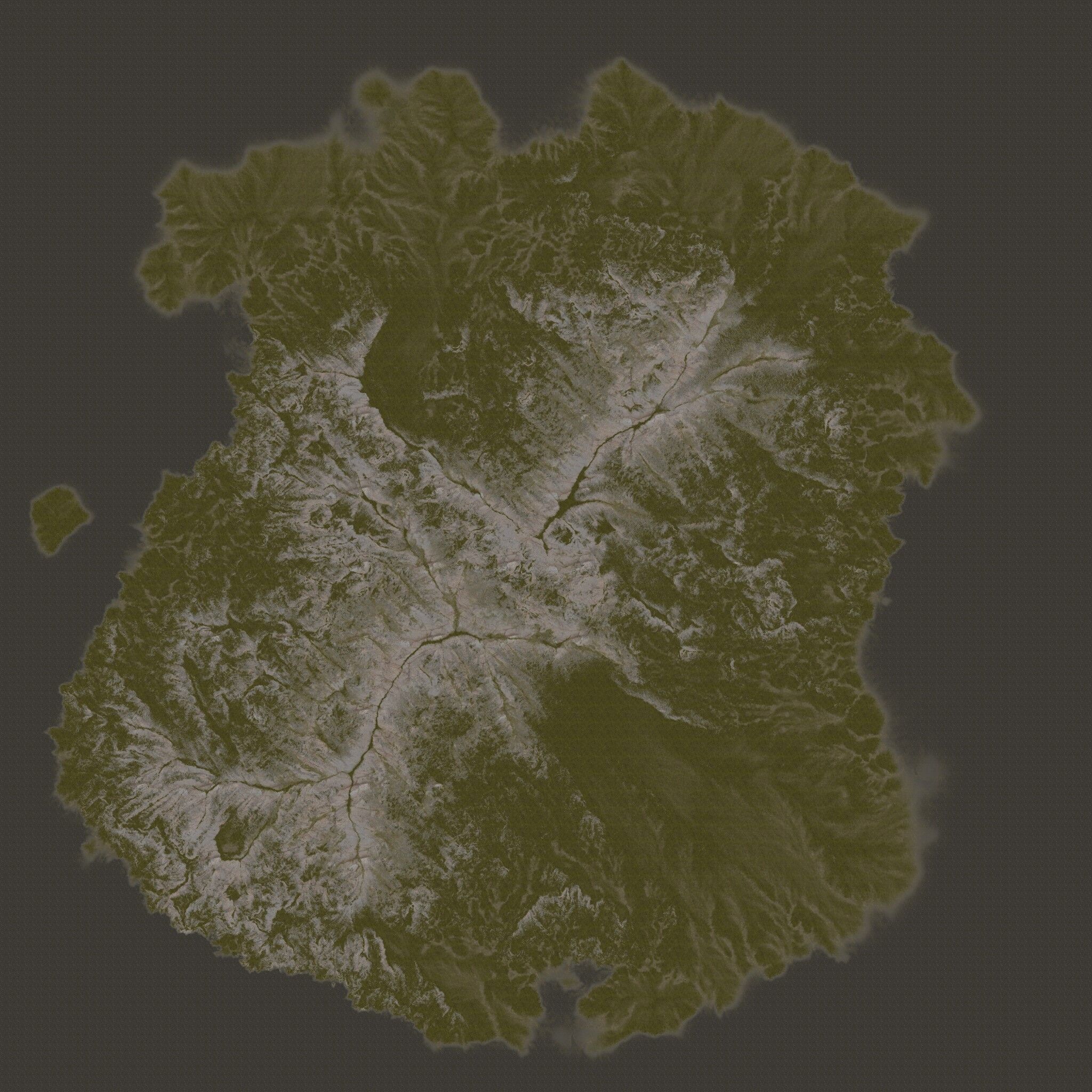 Volcanic Island 3D Terrain Model  3D model_11