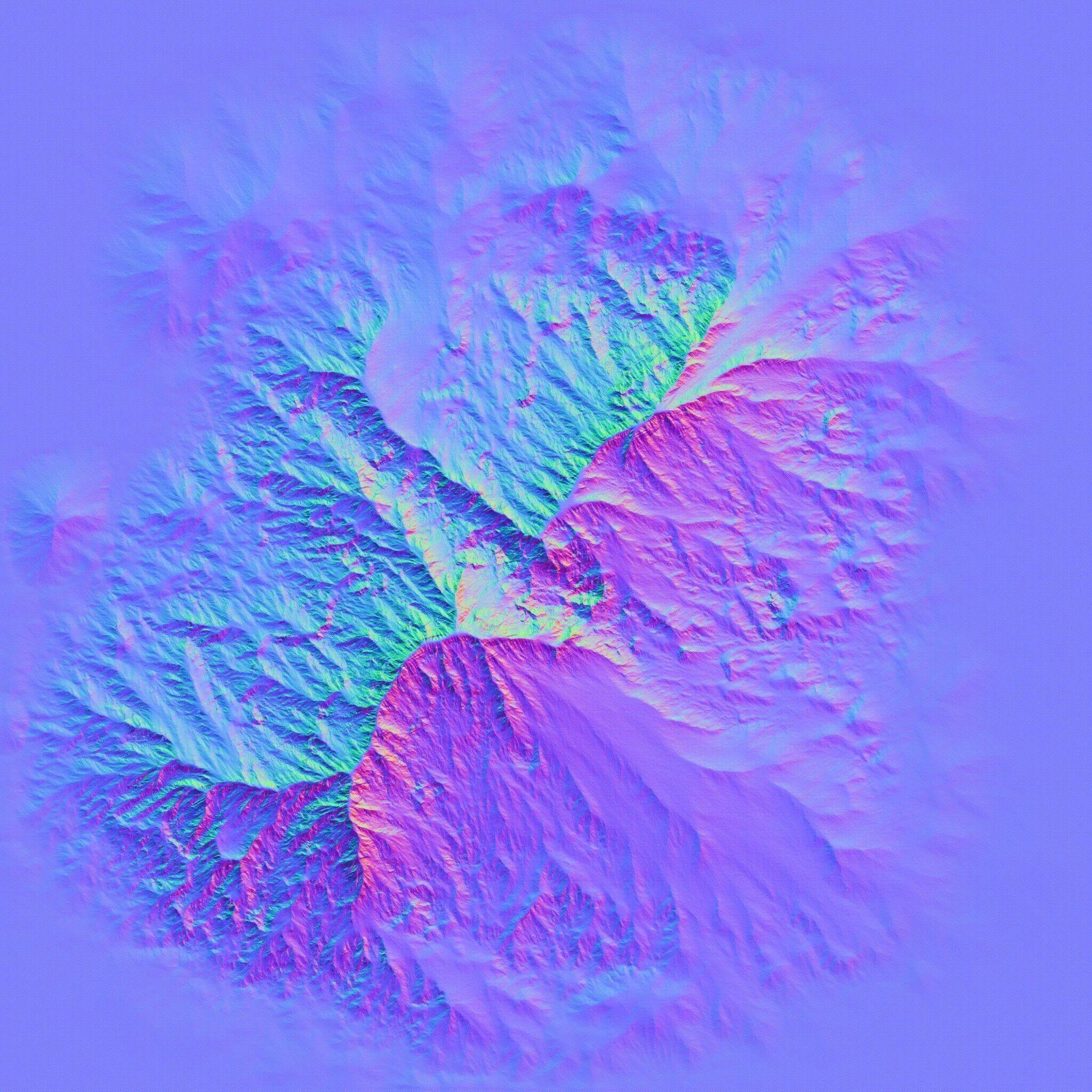 Volcanic Island 3D Terrain Model  3D model_9