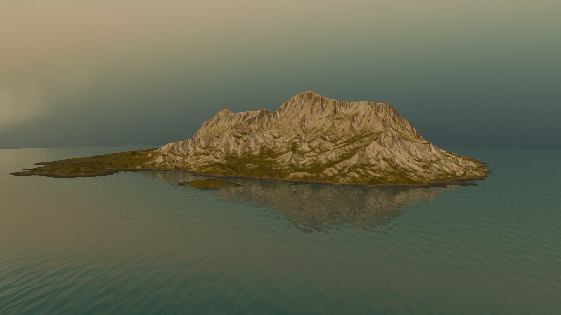 Volcanic Island 3D Terrain Model  3D model_4