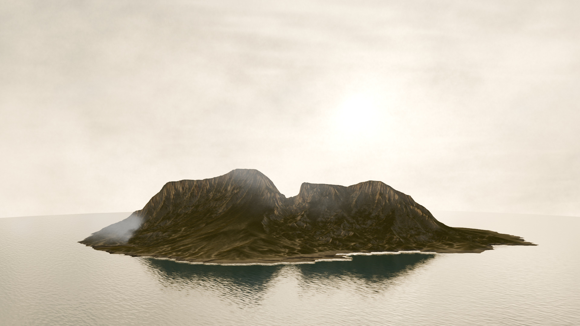 Volcanic Island 3D Terrain Model  3D model_2