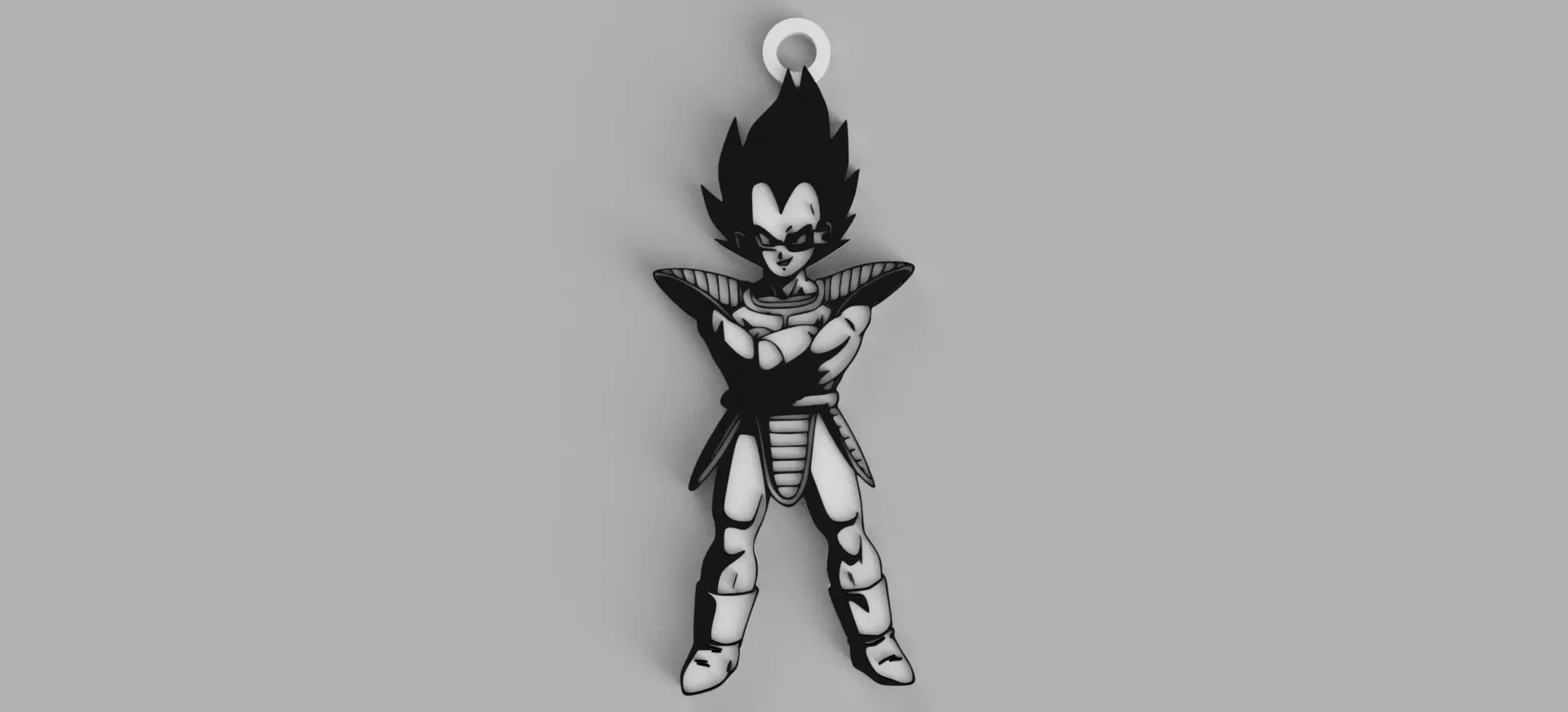 Vegeta Logo Keychain Free 3D print model