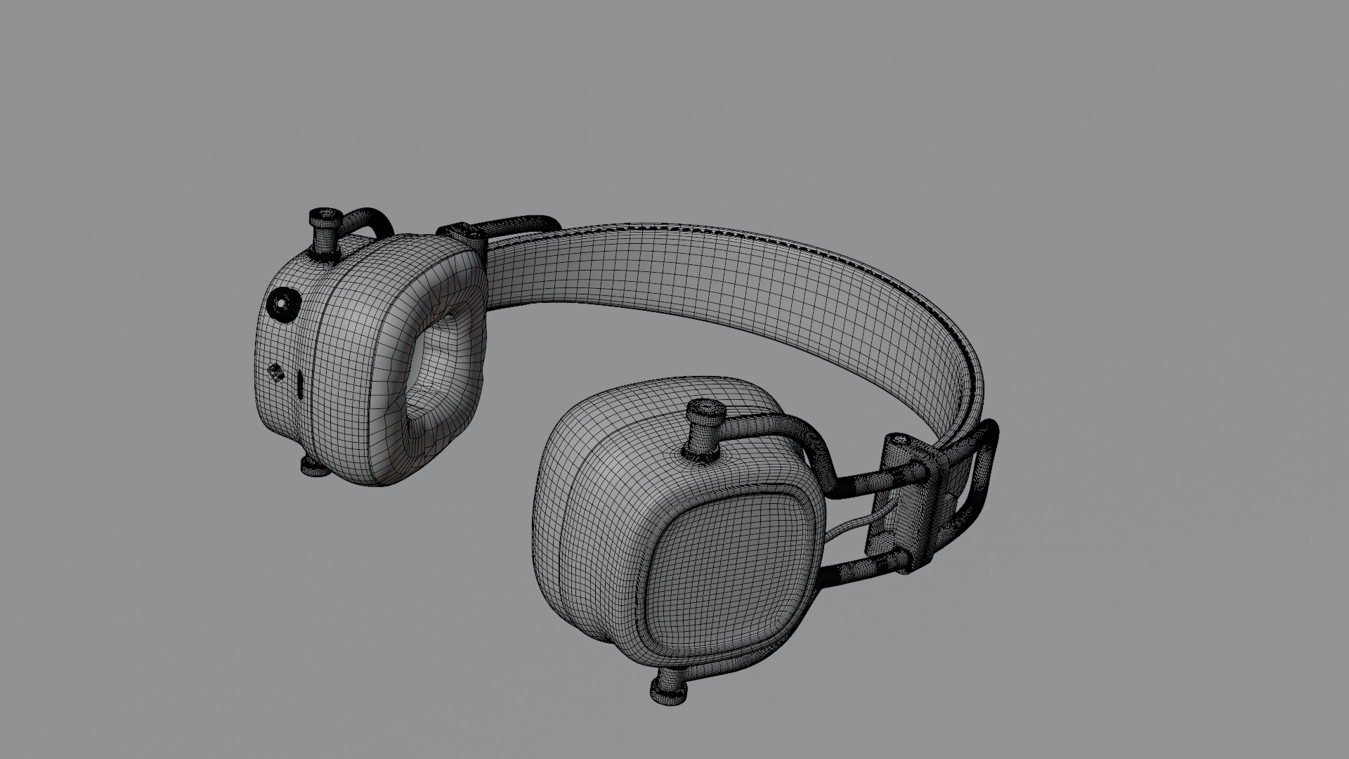 Marshall Headphones Major IV Brown 3D model_4
