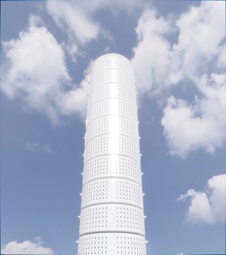 Parametric Building 1b14 3D model 5