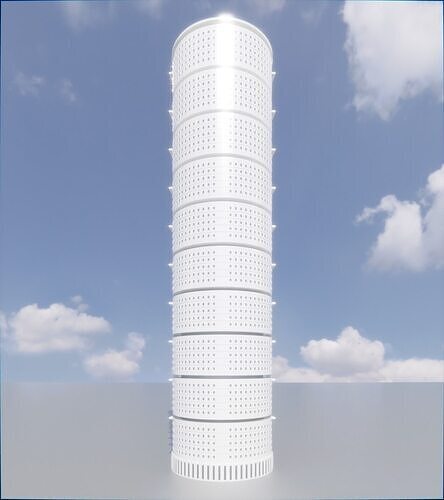 Parametric Building 1b14 3D model 2