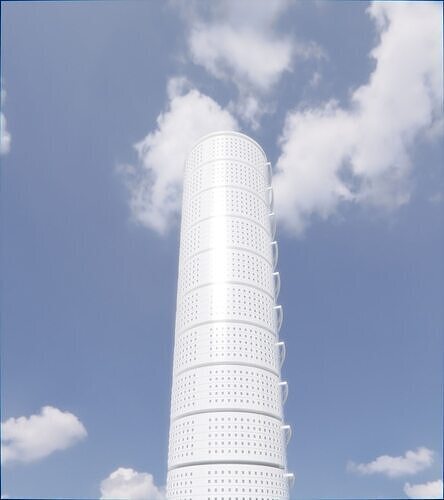 Parametric Building 1b14 3D model 7