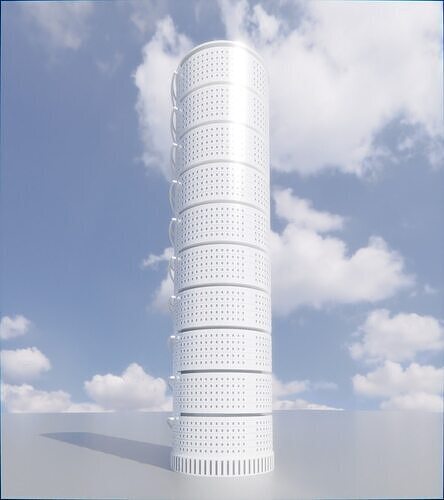 Parametric Building 1b14 3D model 3