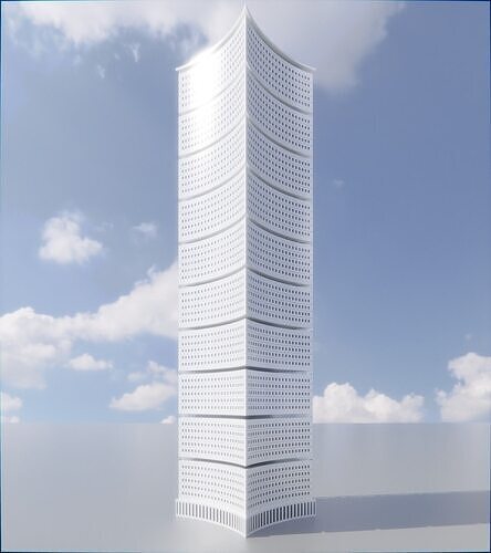 Parametric Building 1c14 3D model 2