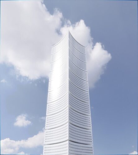 Parametric Building 1c14 3D model 5