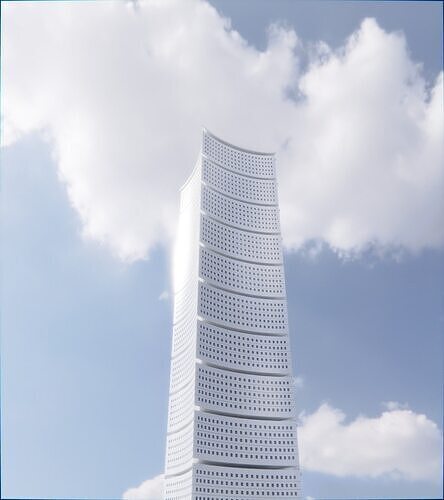 Parametric Building 1c14 3D model 7