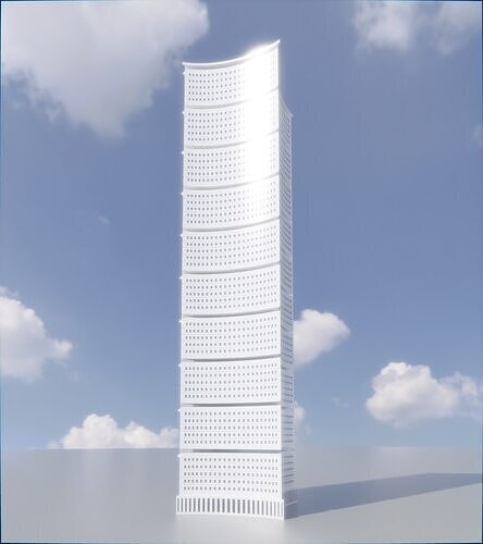 Parametric Building 1c14 3D model 3