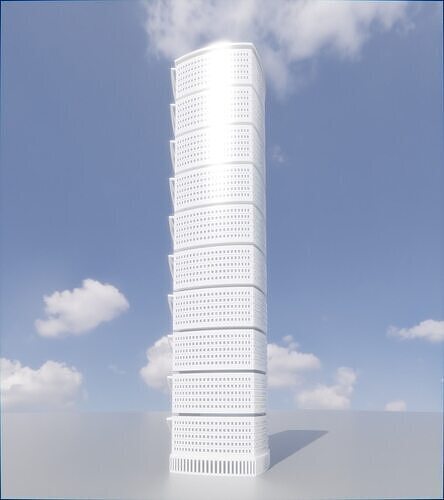Parametric Building 1d14 3D model 3