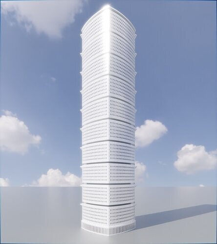 Parametric Building 1d14 3D model 2