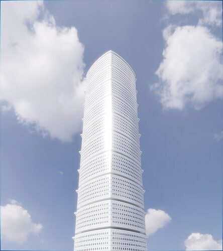 Parametric Building 1d14 3D model 5