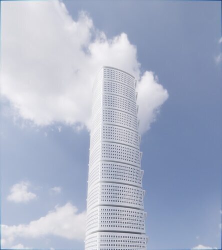 Parametric Building 1d14 3D model 7