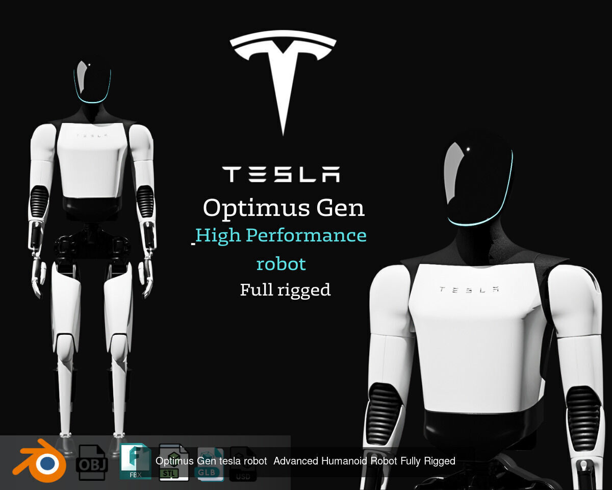 HighTech Robot Squad Game Ready Assets 3D Model Collection_1