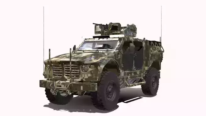 jltv 4x4 Low-poly 3D model