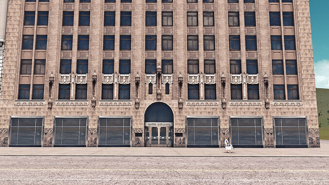 Baker Buildings Low-poly 3D model