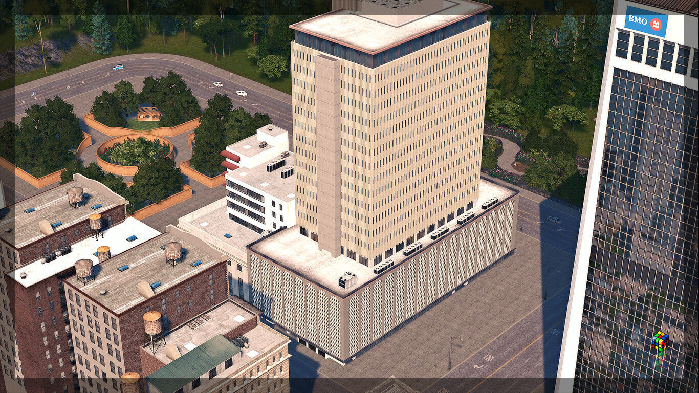 Franklin Exchange Low-poly 3D model_5