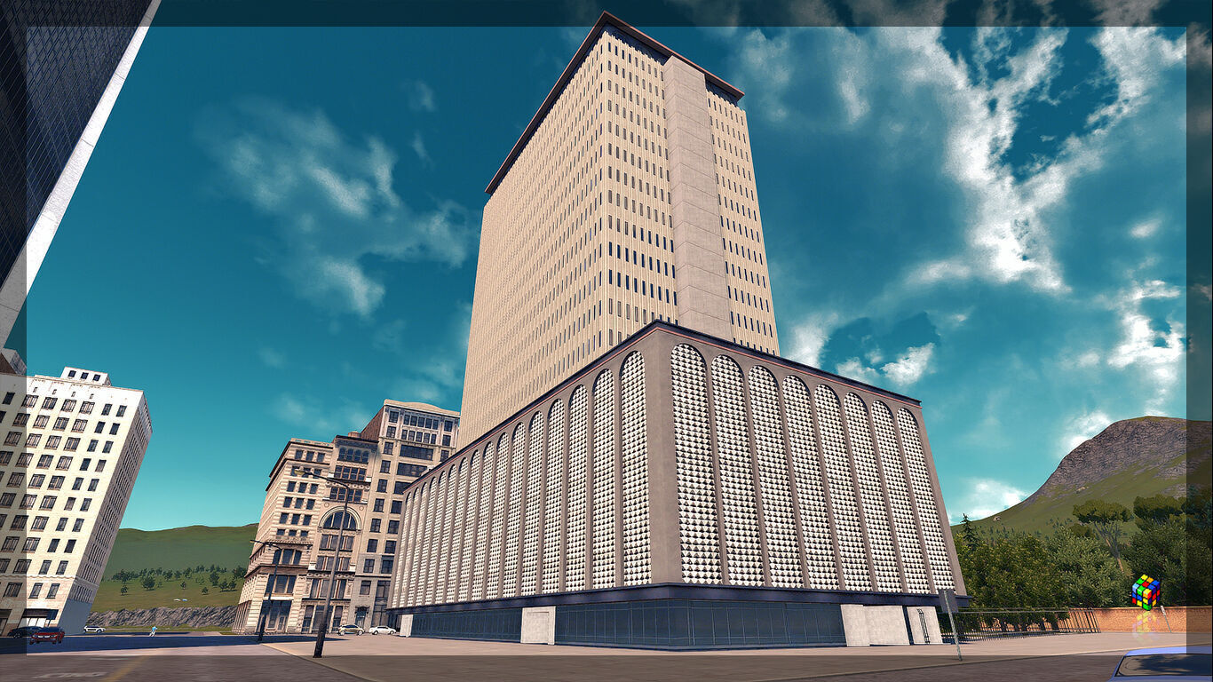 Franklin Exchange Low-poly 3D model_2