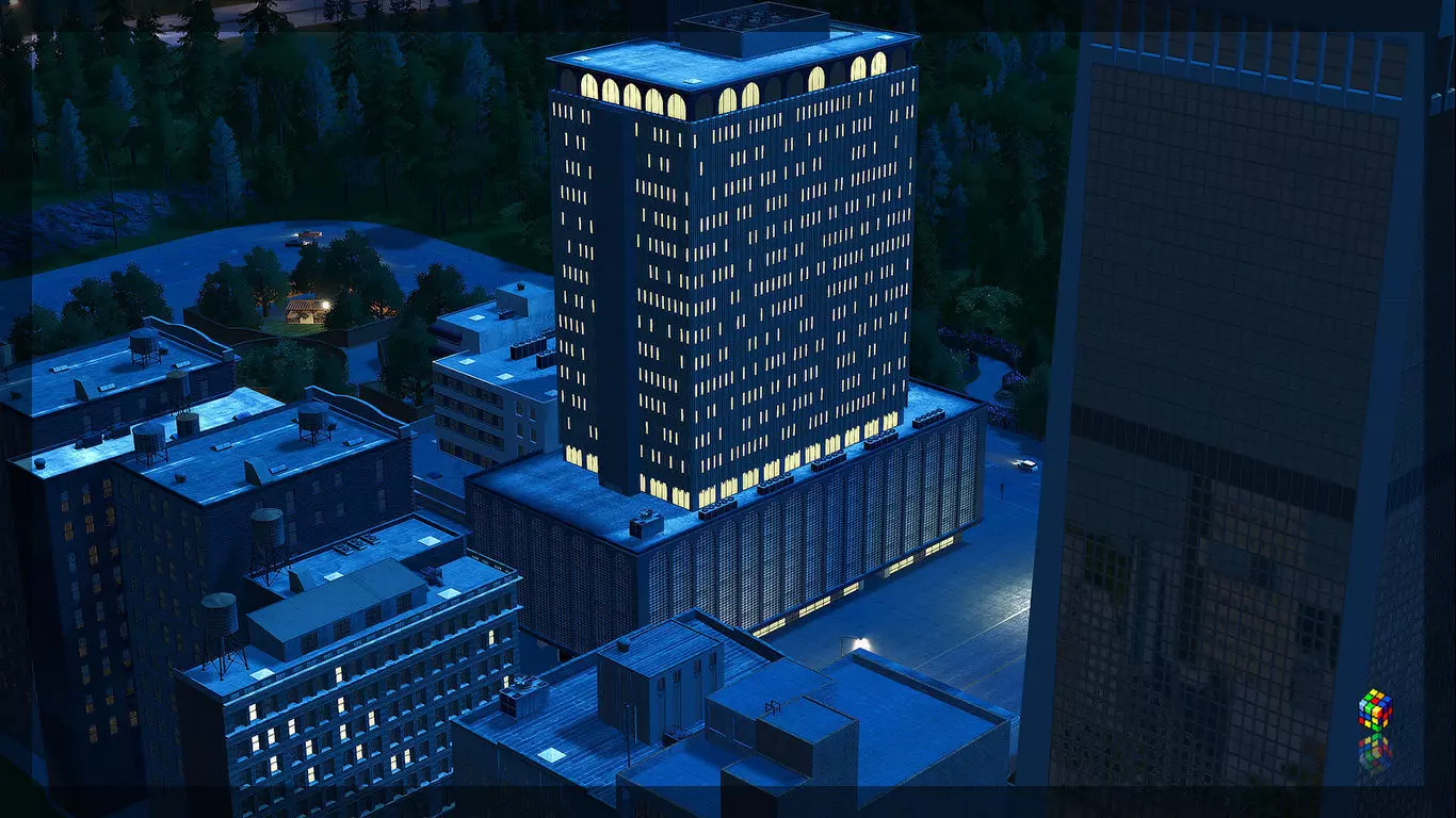 Franklin Exchange Low-poly 3D model_0