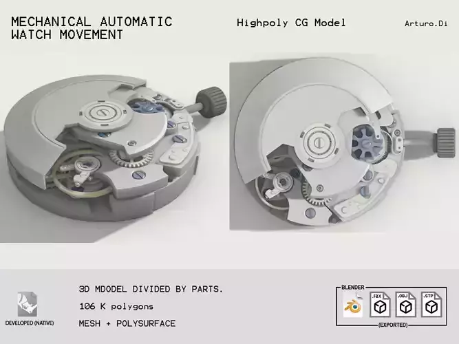 Mechanical Automatic Watch Movement