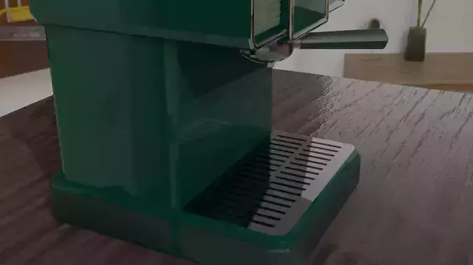 Modelo 3D de Cafetera Espresso Moderna - Estilo Retro