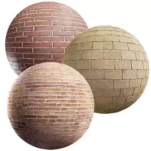 3 Scanned Cement Wall PBR Textures -Real Scanned 4K Textures Texture