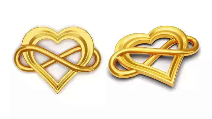 Heart with Infinity Symbol - Pendant