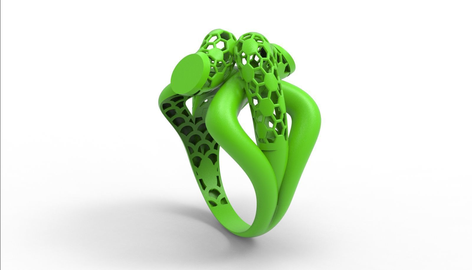 30 light weight fusion ring ready to cast and print  3D Model Collection_134