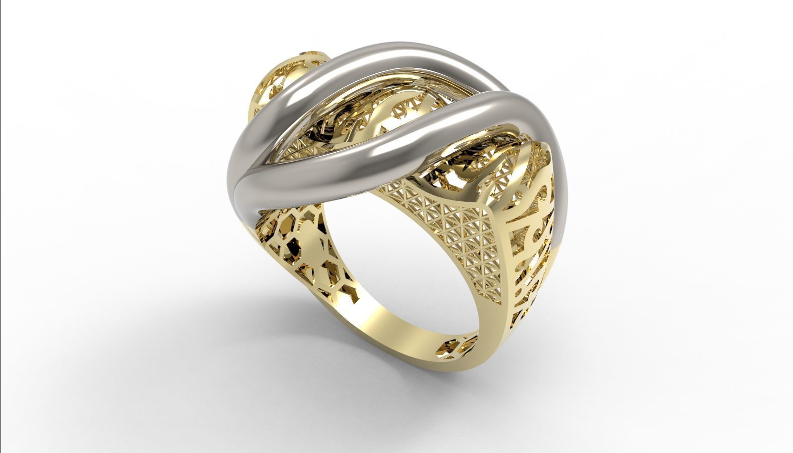 30 light weight fusion ring ready to cast and print  3D Model Collection_136
