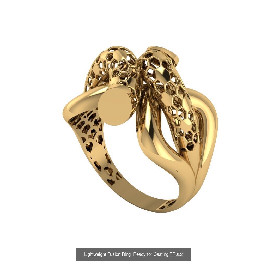 30 light weight fusion ring ready to cast and print  3D Model Collection_21