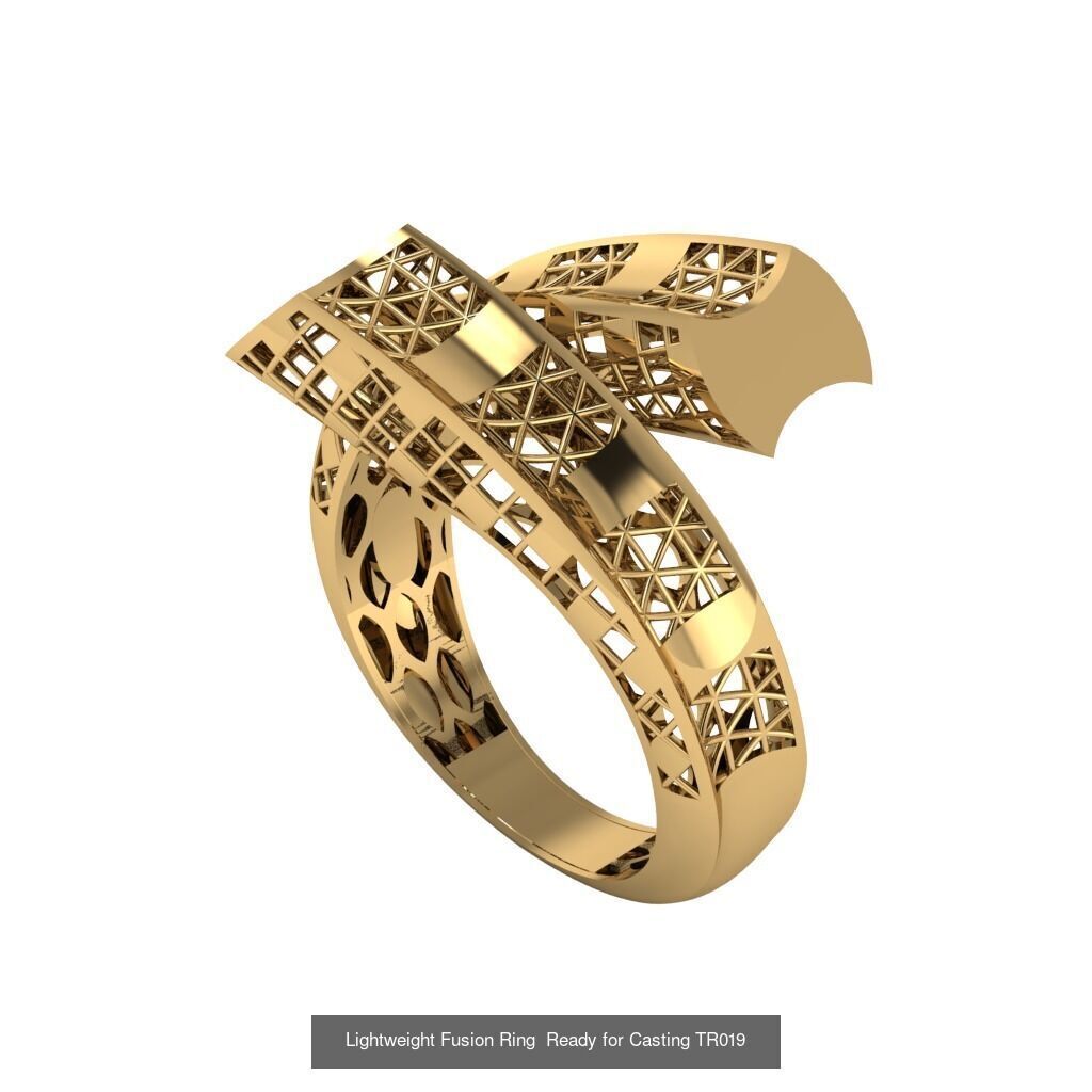 30 light weight fusion ring ready to cast and print  3D Model Collection_25