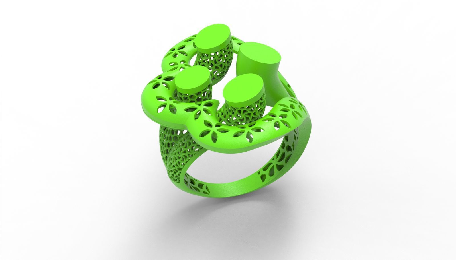30 light weight fusion ring ready to cast and print  3D Model Collection_169