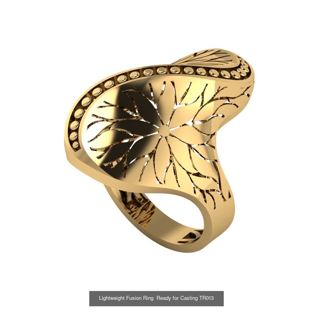 30 light weight fusion ring ready to cast and print  3D Model Collection_31