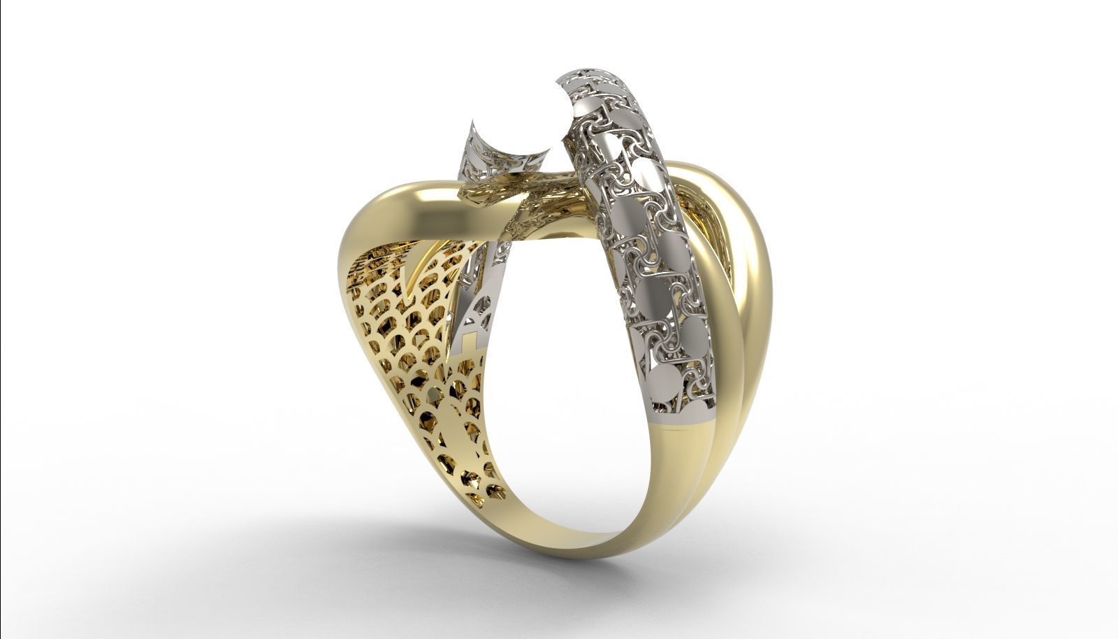 30 light weight fusion ring ready to cast and print  3D Model Collection_115