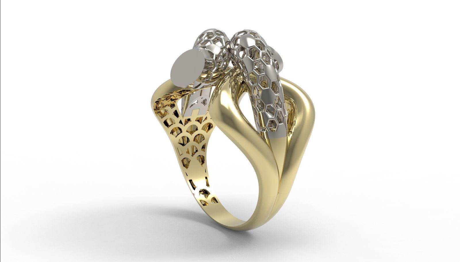 30 light weight fusion ring ready to cast and print  3D Model Collection_126