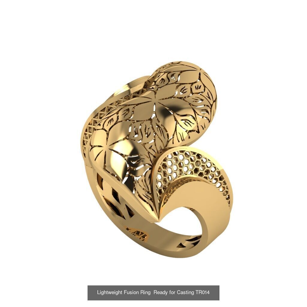 30 light weight fusion ring ready to cast and print  3D Model Collection_30