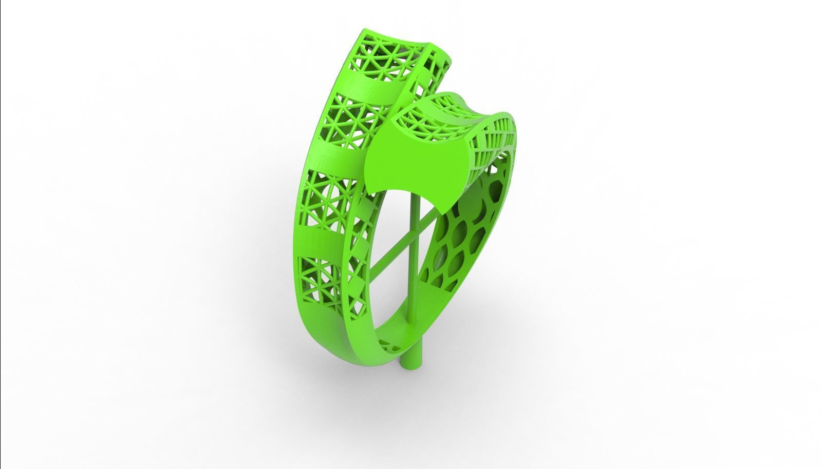 30 light weight fusion ring ready to cast and print  3D Model Collection_93