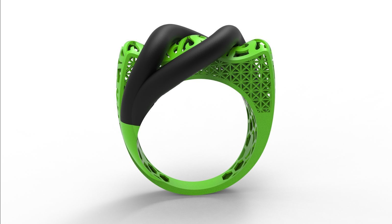 30 light weight fusion ring ready to cast and print  3D Model Collection_139