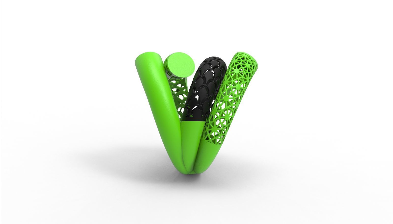 30 light weight fusion ring ready to cast and print  3D Model Collection_107