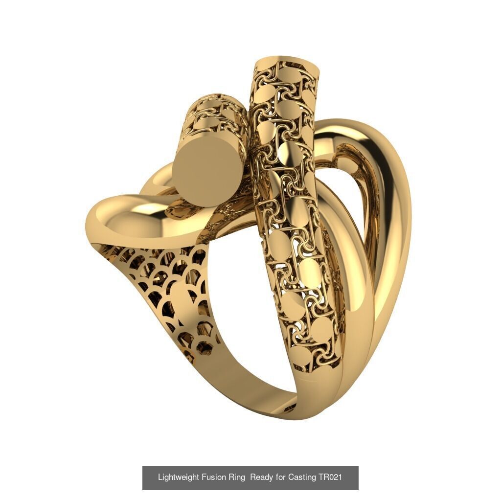 30 light weight fusion ring ready to cast and print  3D Model Collection_22