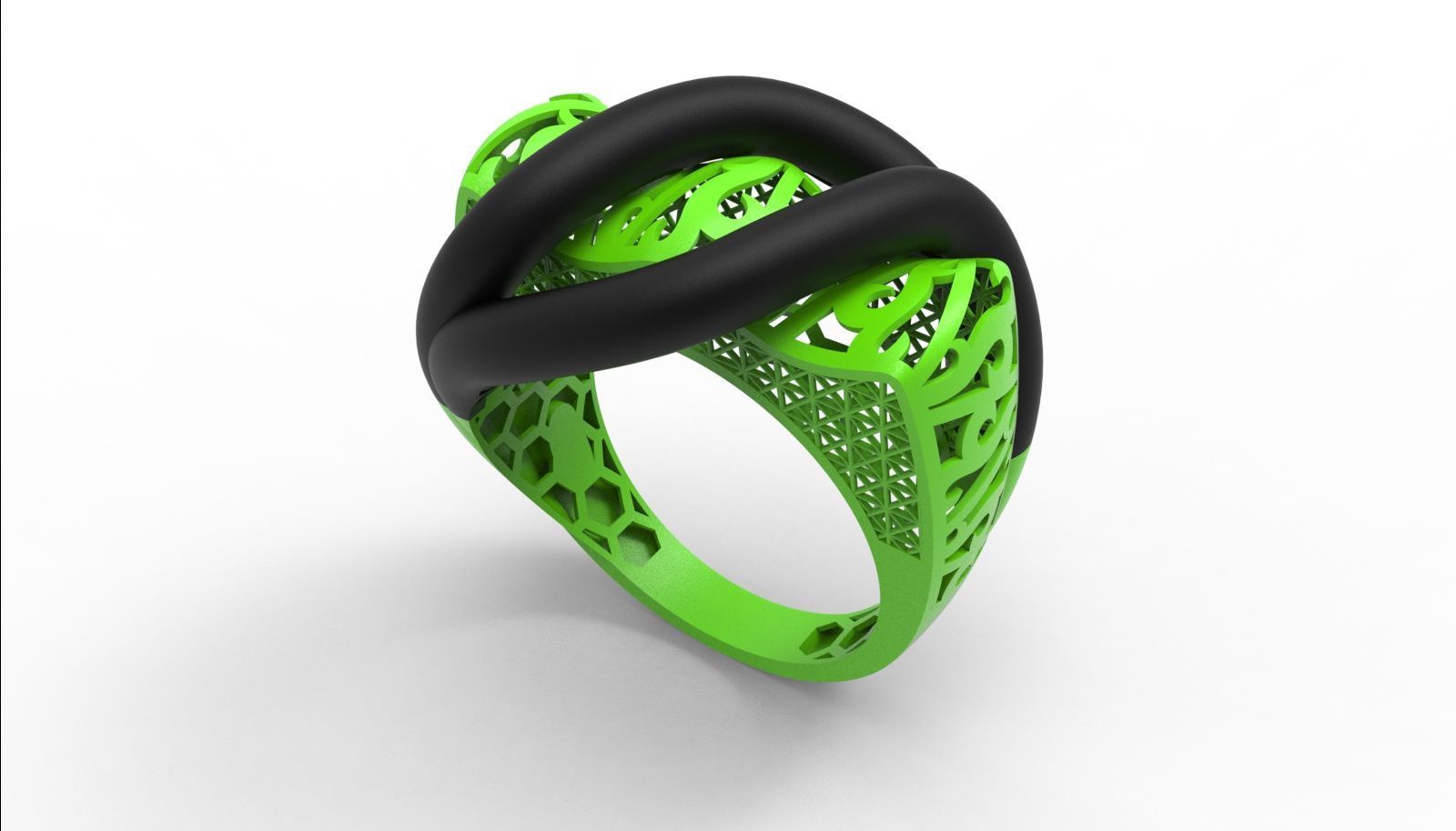 30 light weight fusion ring ready to cast and print  3D Model Collection_137