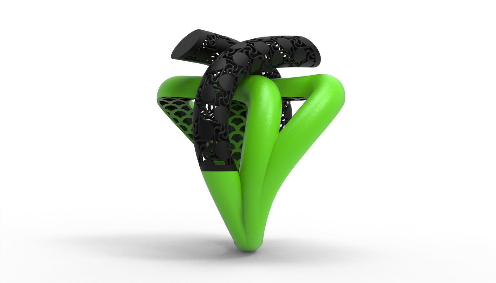 30 light weight fusion ring ready to cast and print  3D Model Collection_122