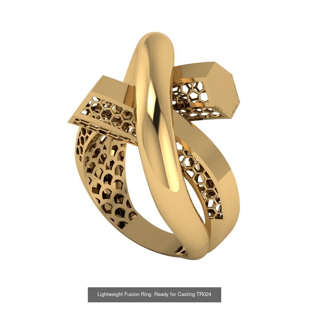 30 light weight fusion ring ready to cast and print  3D Model Collection_19
