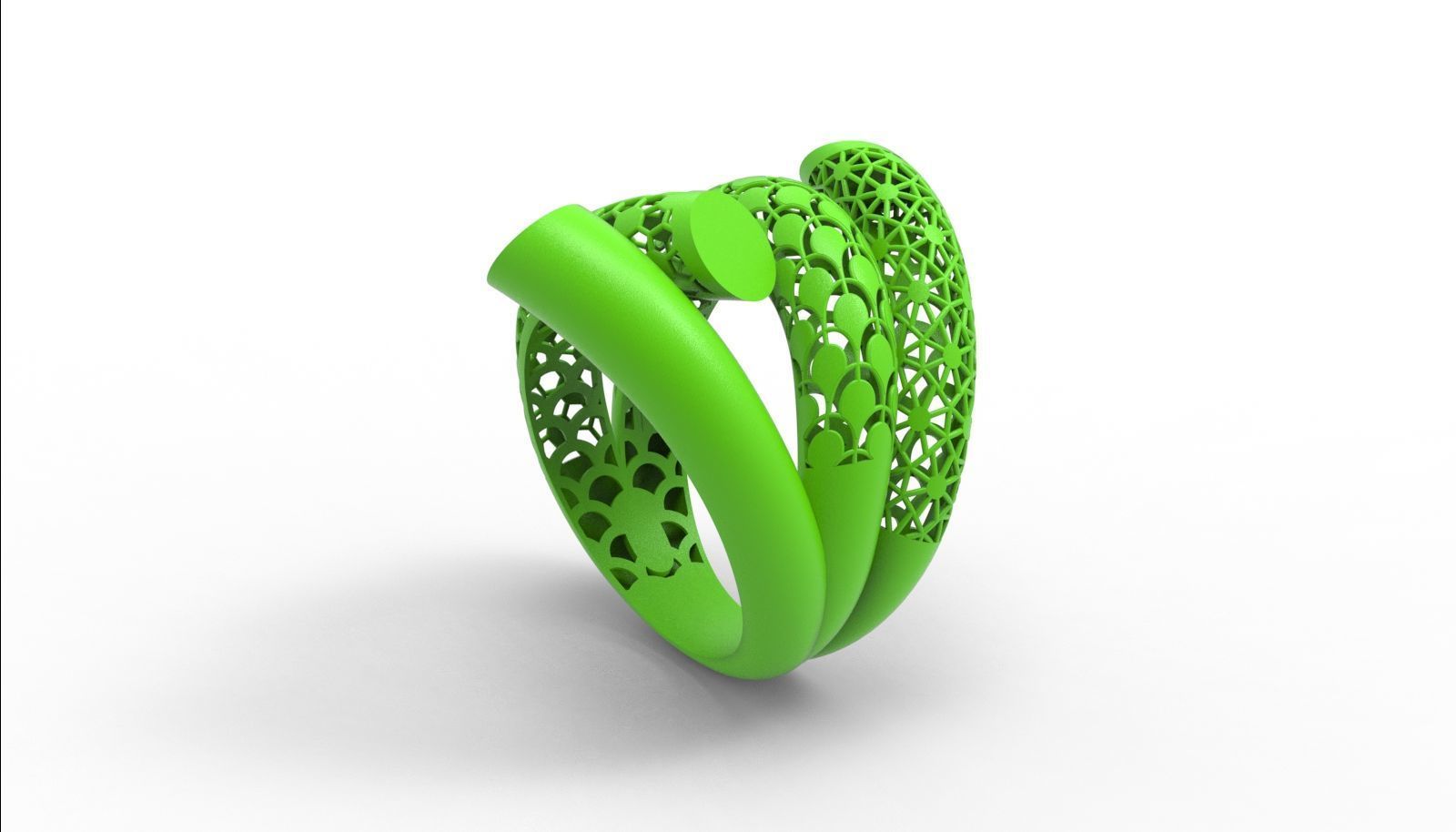 30 light weight fusion ring ready to cast and print  3D Model Collection_113