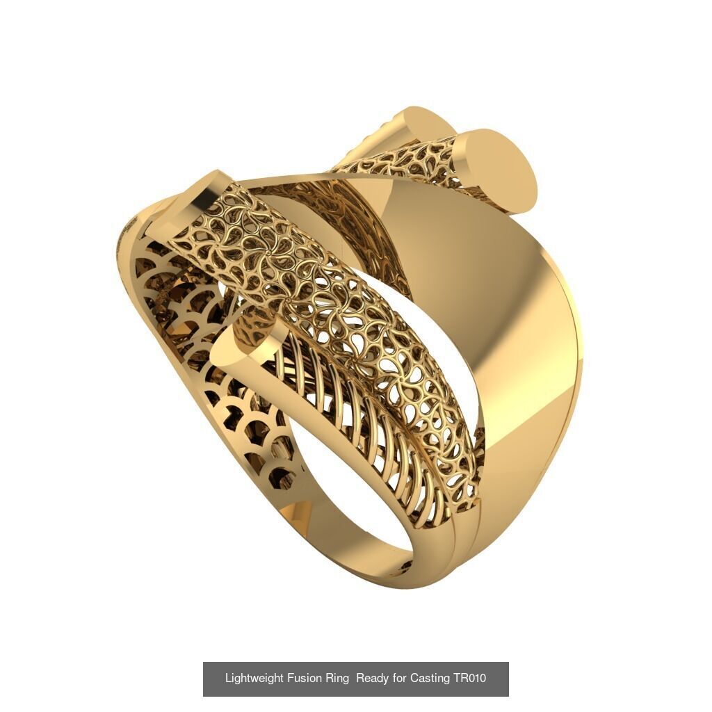 30 light weight fusion ring ready to cast and print  3D Model Collection_34