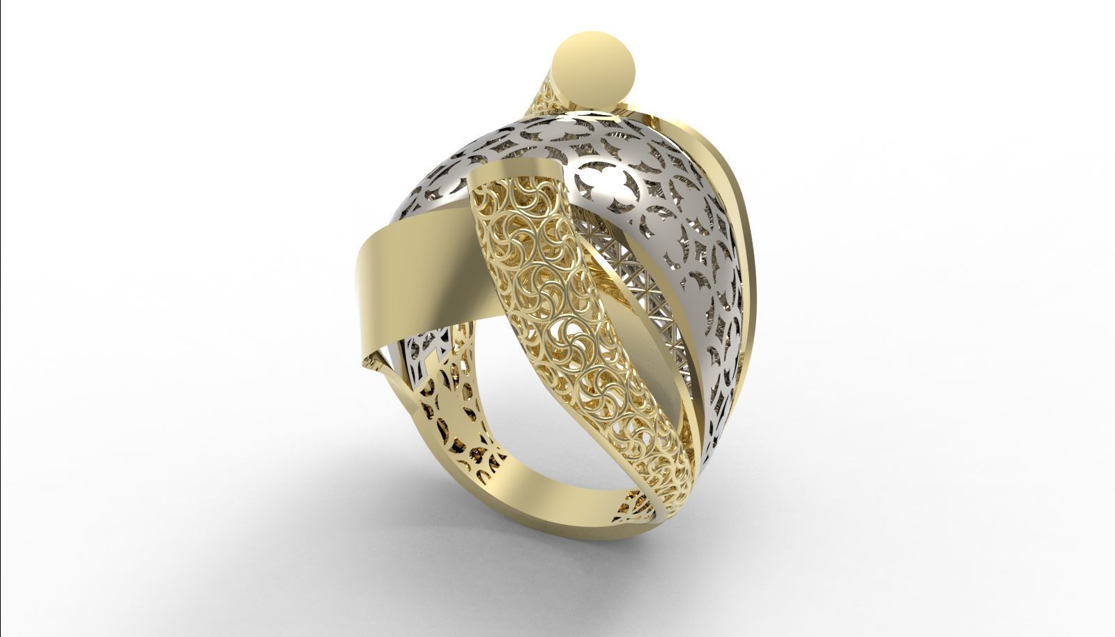 30 light weight fusion ring ready to cast and print  3D Model Collection_143